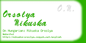 orsolya mikuska business card